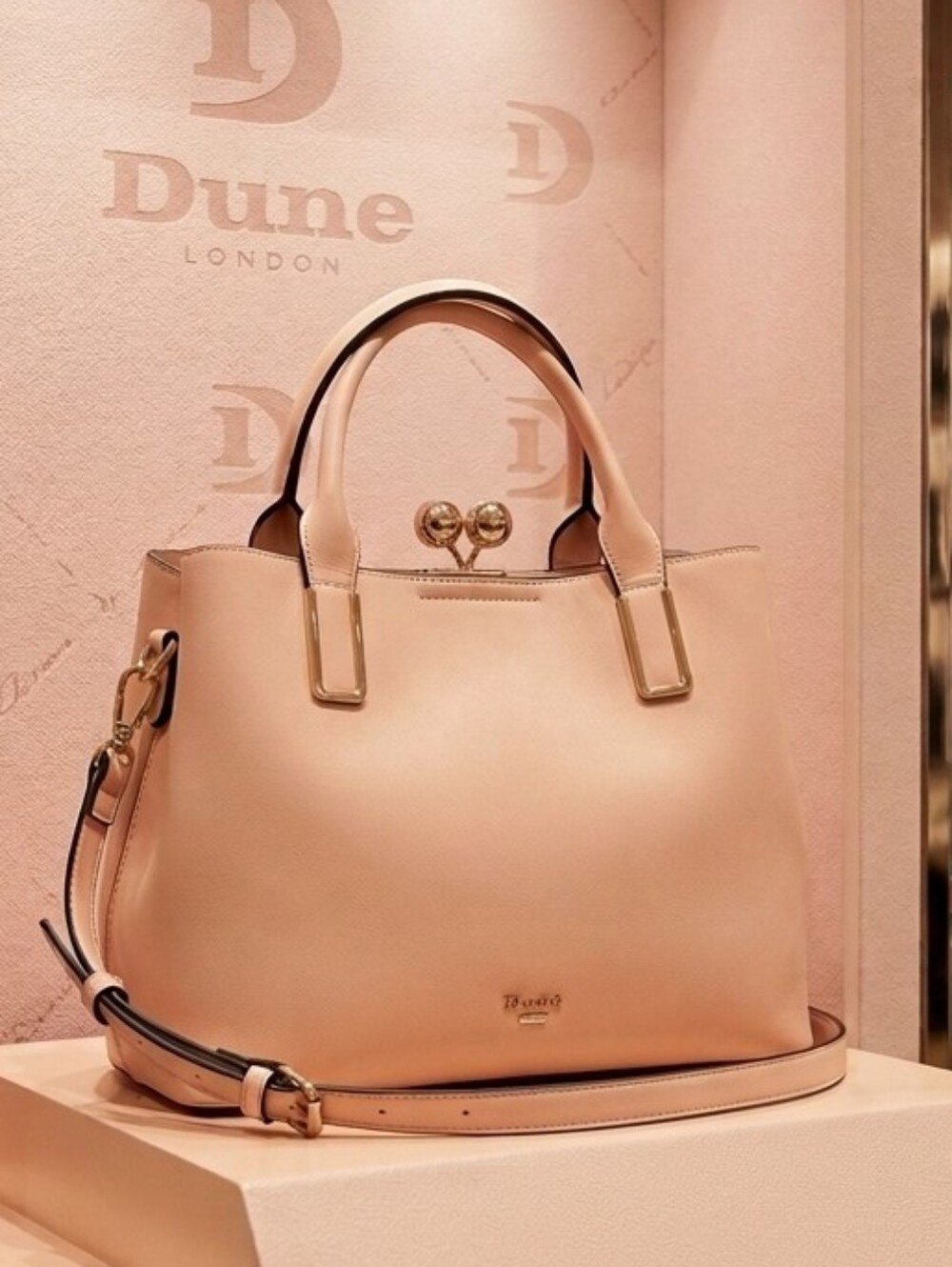 Dune London Blush Pink Leather Satchel Bag